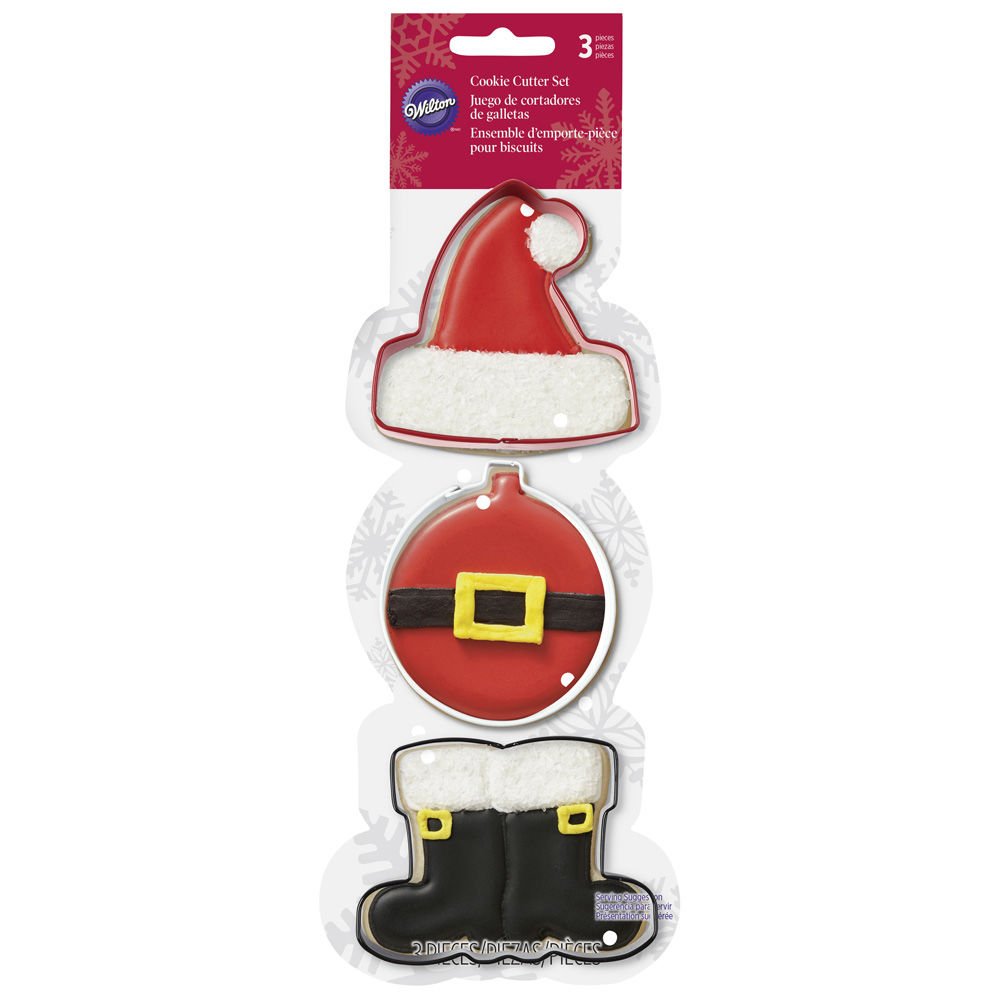 Wilton Christmas Cookie Cutter Set - Hat, Bauble, Boots