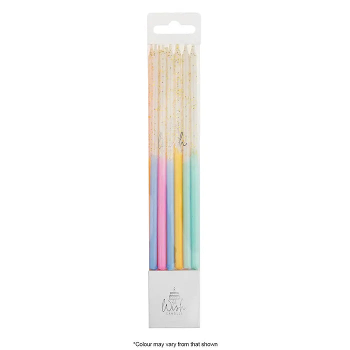 Wish Tall Candles - Pastel Glitter