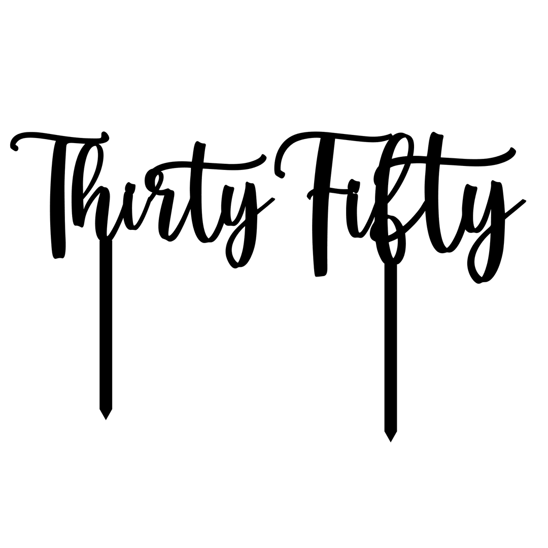 Custom Acrylic Cake Topper - Written Number Cursive - Cake Warehouse NZ