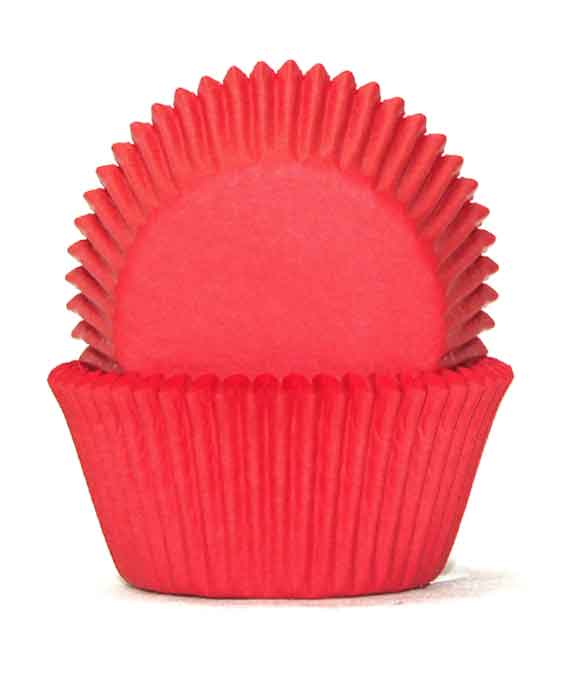 Plain Baking Cups - Cupcake Cases - Red