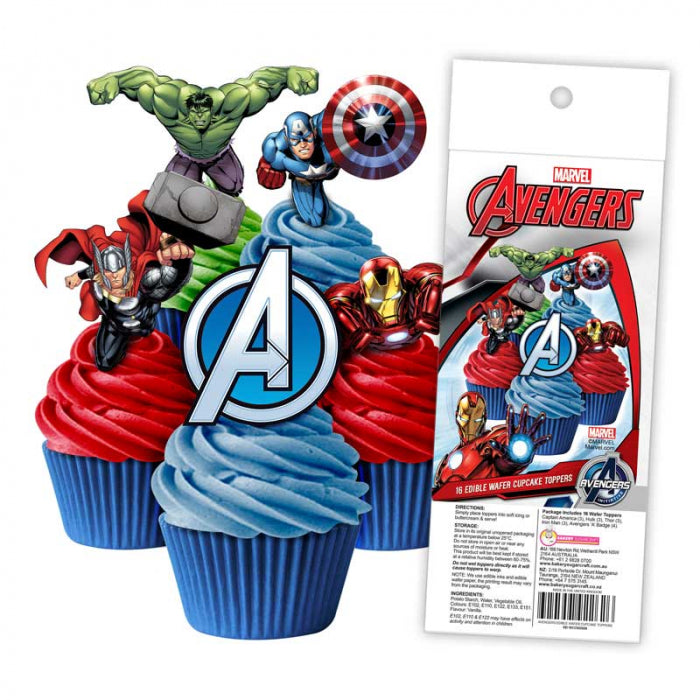 Edible Wafer Cupcake Toppers - Avengers