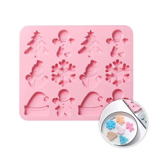 Cake Craft 12 Cavity Christmas Silicone Mould