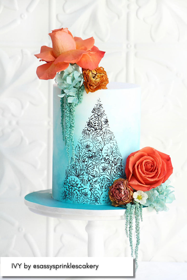 Caking It Up - Ivy Mesh Stencil