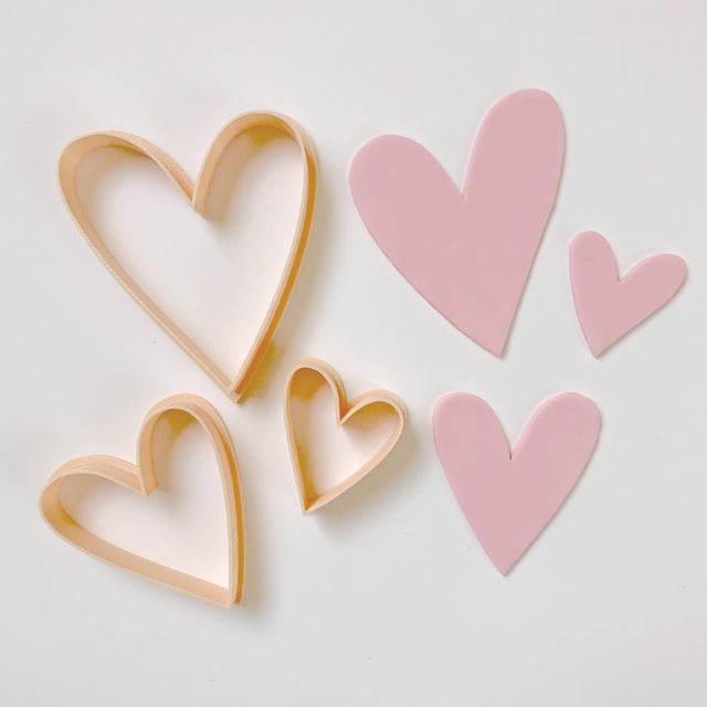 Custom Cookie Cutters - Heart Cutter Triple Set