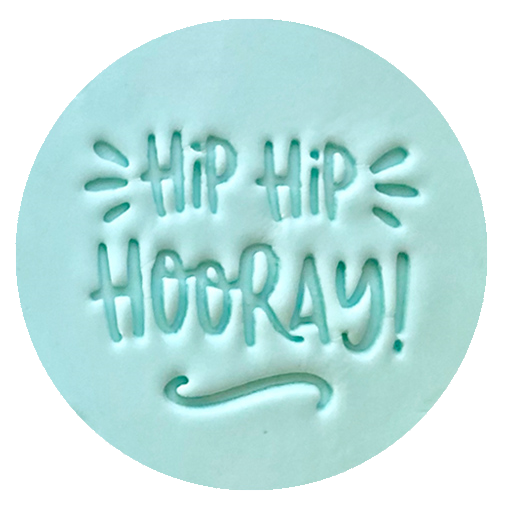 Custom Cookie Cutters Embosser - Hip Hip Hooray