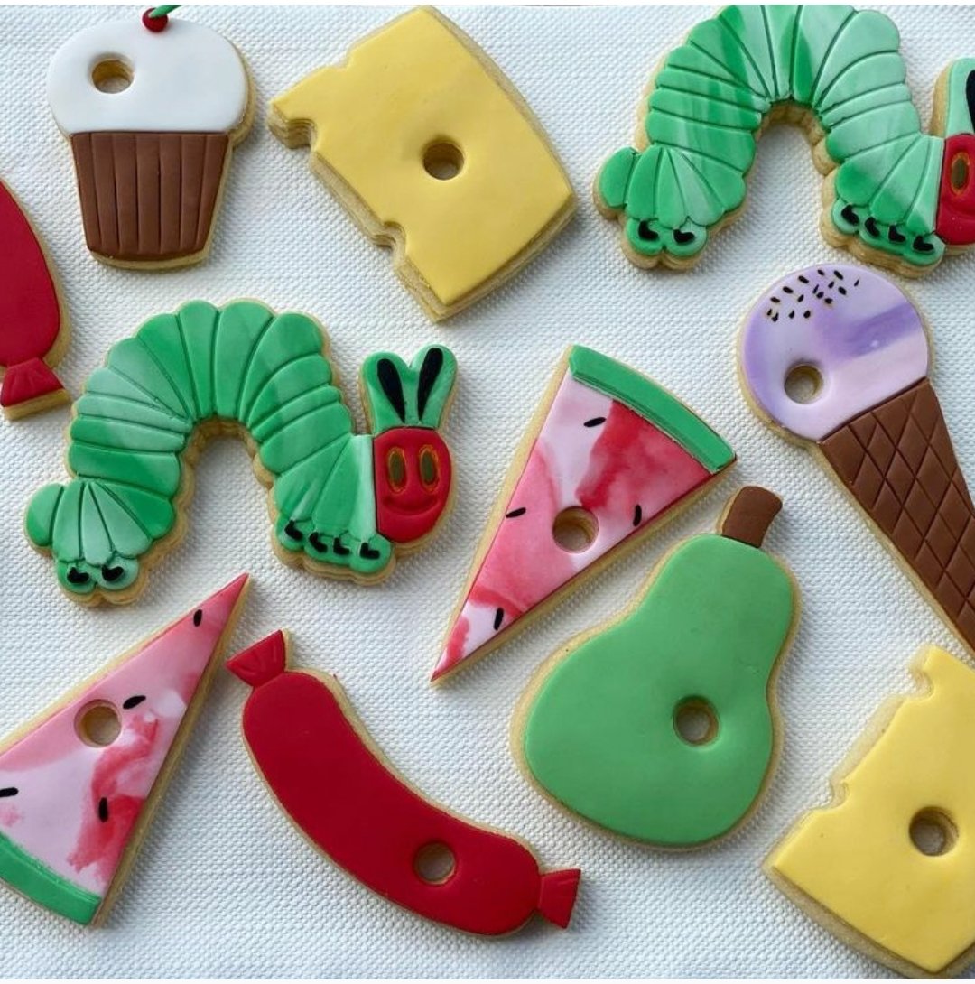 Custom Cookie Cutters Embosser - Hungry Caterpillar Set