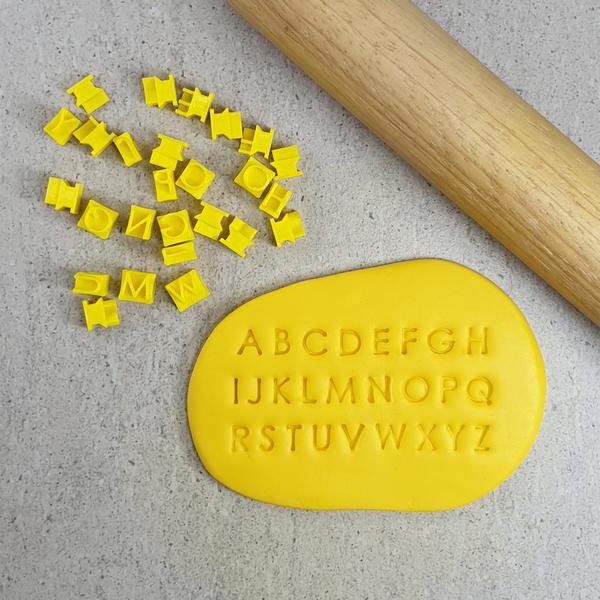 Custom Cookie Cutters Modern Letterpress Set - Upper Case