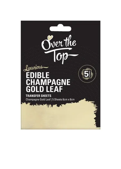 Edible Champagne Gold Leaf Transfer - Book of 5