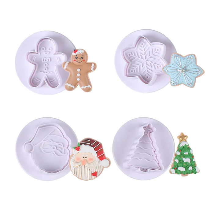 Christmas 4pc Plunger Cutters Set #2