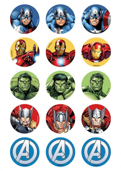 Avengers Cupcake Edible Icing Images