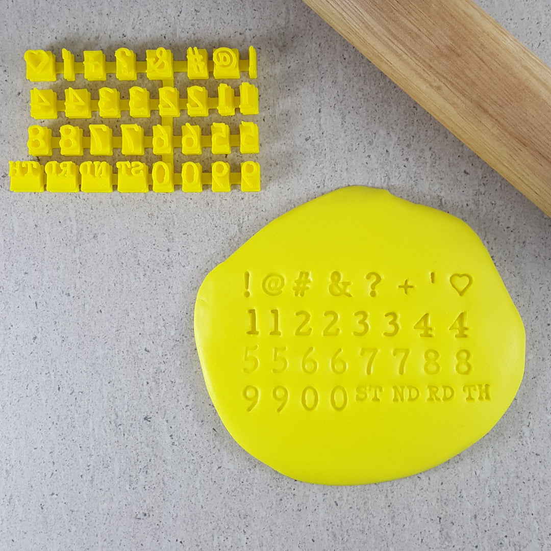 Custom Cookie Cutters Typewriter Letterpress Set - Number