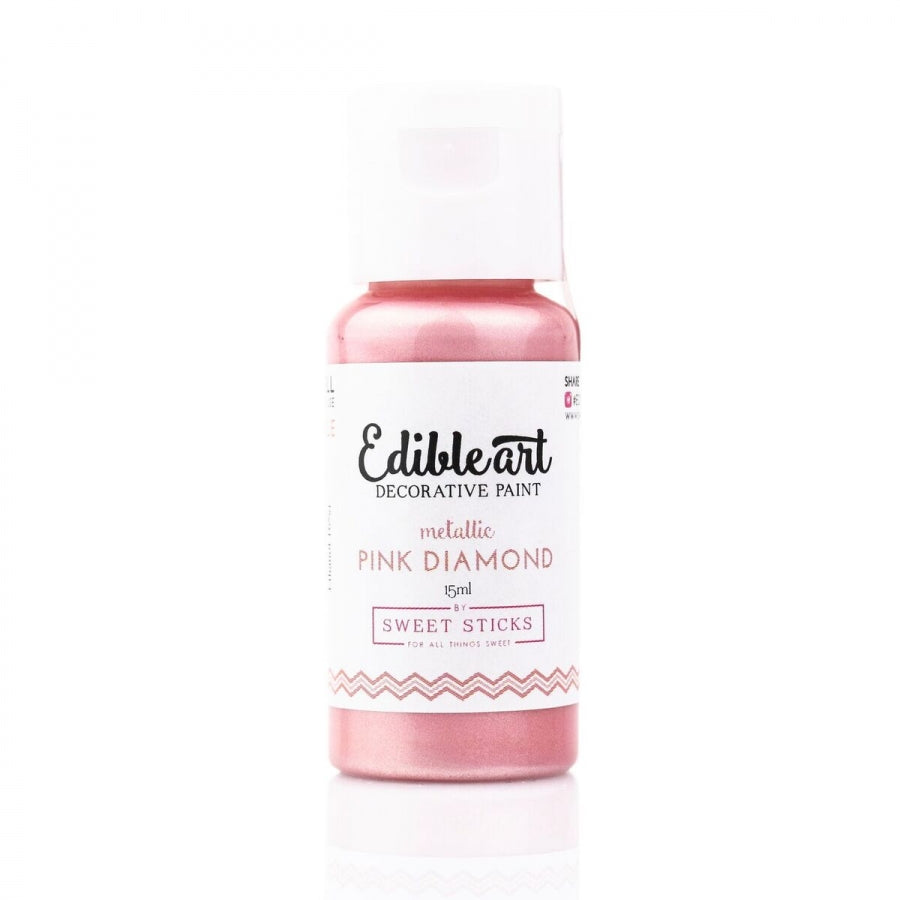 Edible Art Paint - Metallic Pink Diamond Best Before 4/24