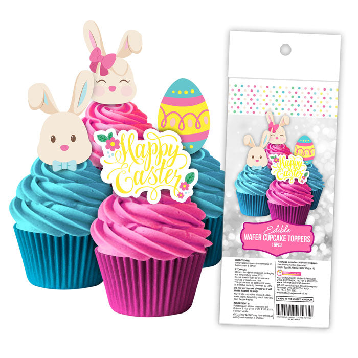 Edible Wafer Cupcake Toppers - Easter