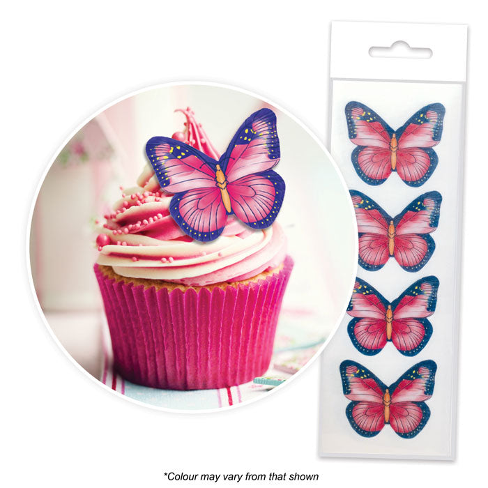 Edible Wafer Butterfly - Pink and Purple