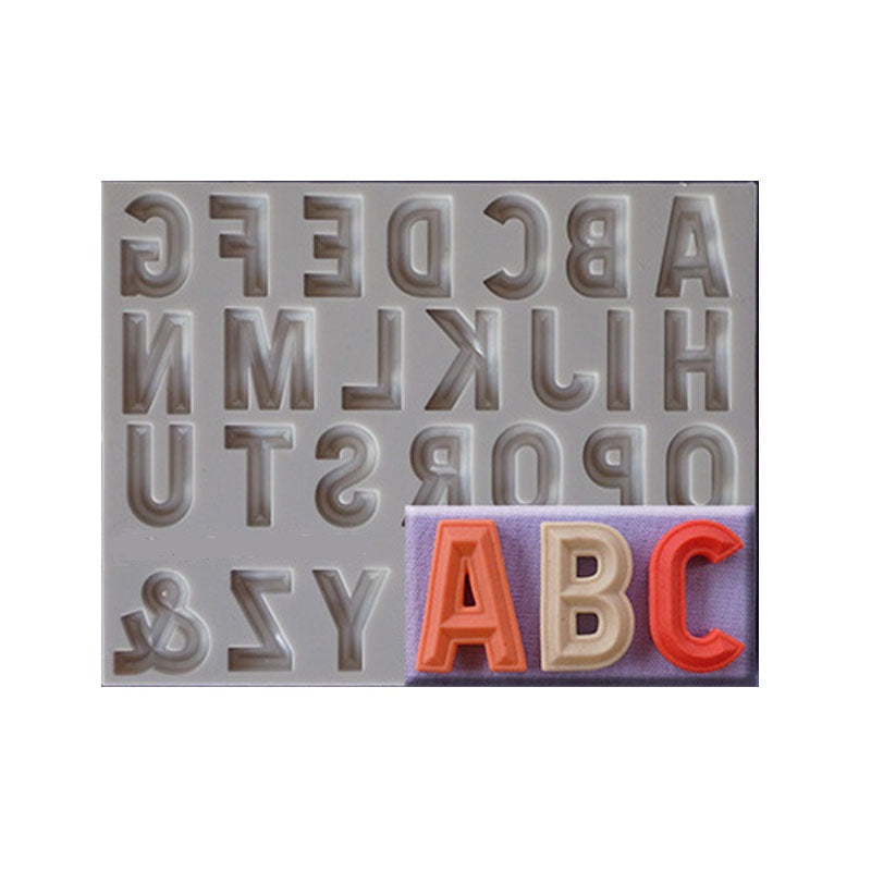 Regal Font Silicone Mould - Upper Case Letters