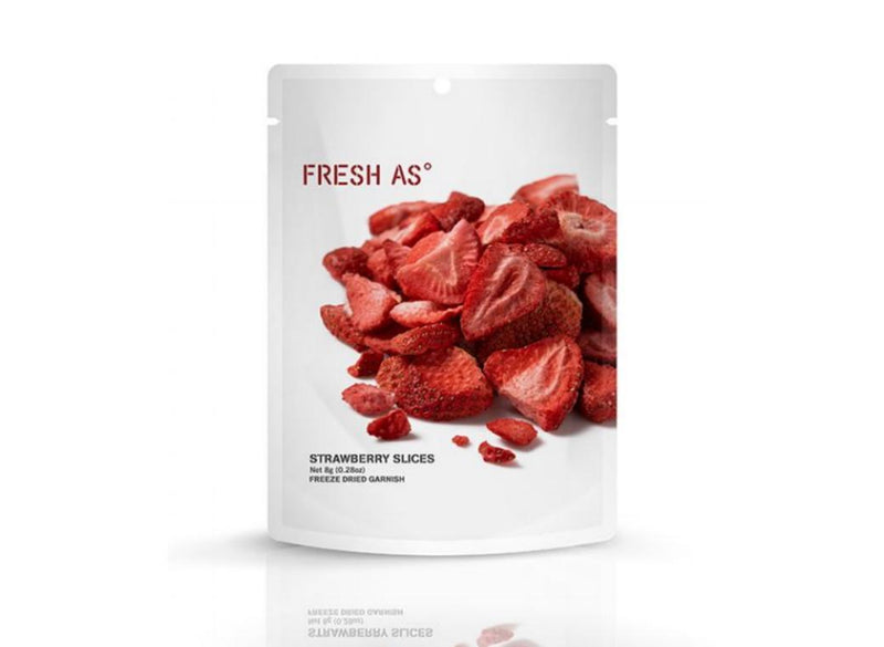 Fresh As Freeze Dried Fruit Garnish - Sliced Strawberries 8g