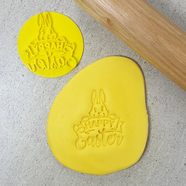 Custom Cookie Cutters Embosser - Happy Easter