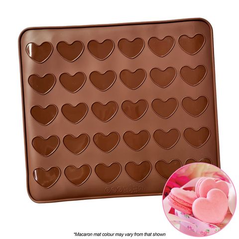 Silicone Macaron Mould Mat - Heart