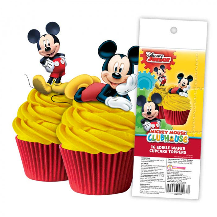 Edible Wafer Cupcake Toppers - Mickey Mouse