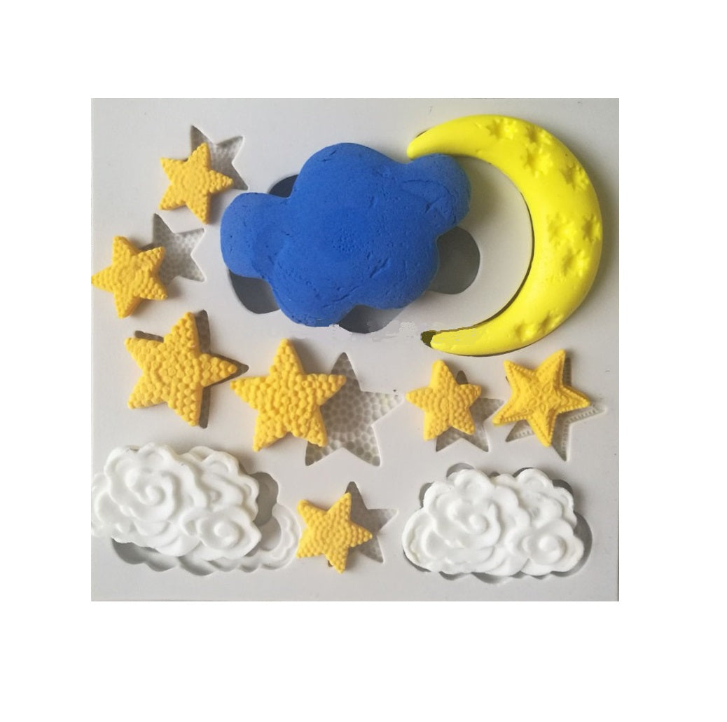 Moon and Stars Silicone Mould