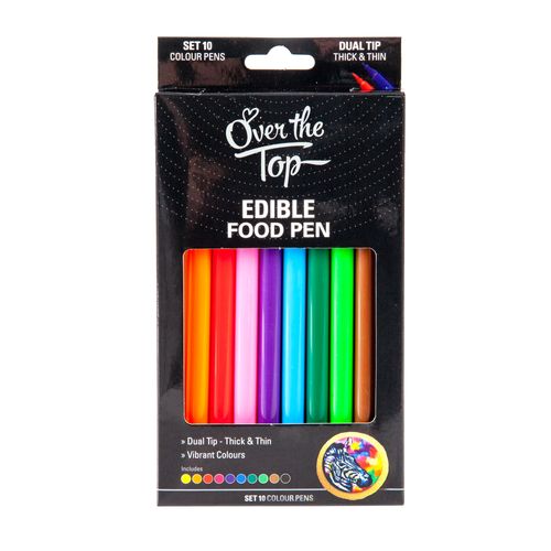 Over the Top Edible Marker Pen Set of 10