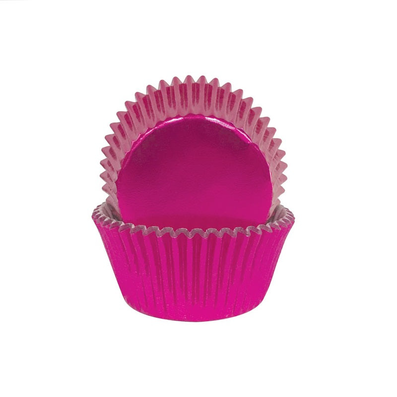 Pink Foil Small Baking Cups - Cupcake Cases