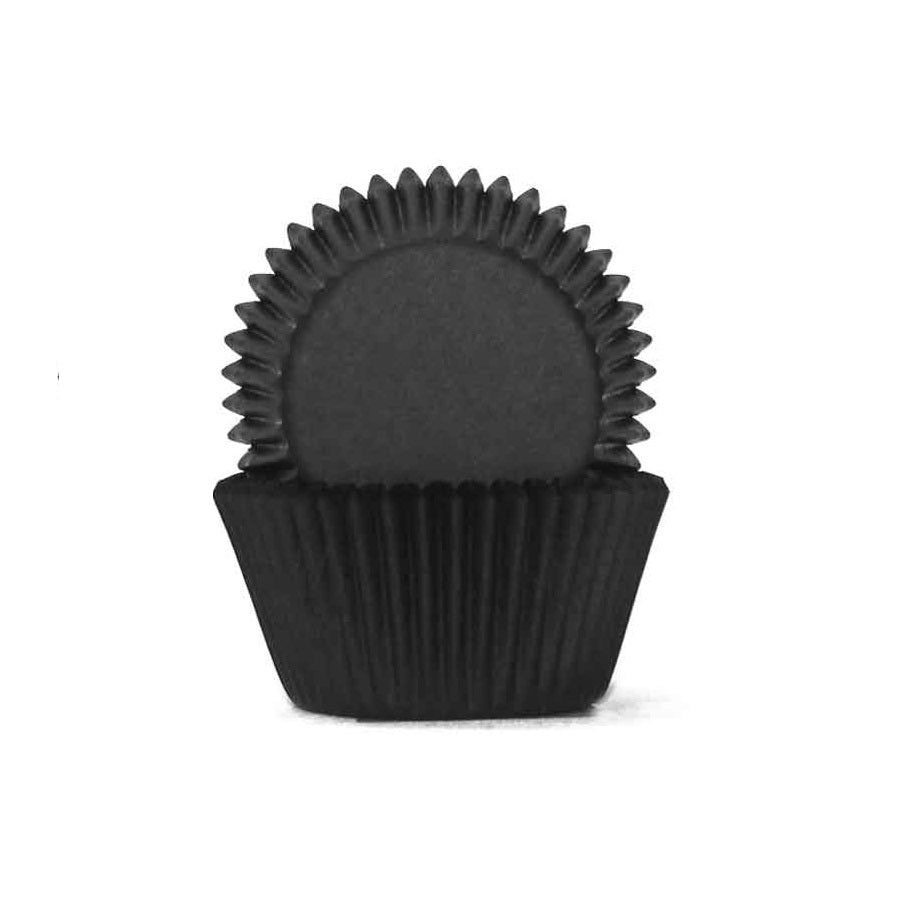 Plain Small Baking Cups - Cupcake Cases - Black