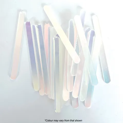 Acrylic Ice Block Popsicle Sticks - Holographic Rainbow