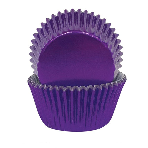 Purple Foil Baking Cups - Cupcake Cases