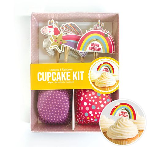 Rainbows and Unicorn Cupcake Kit
