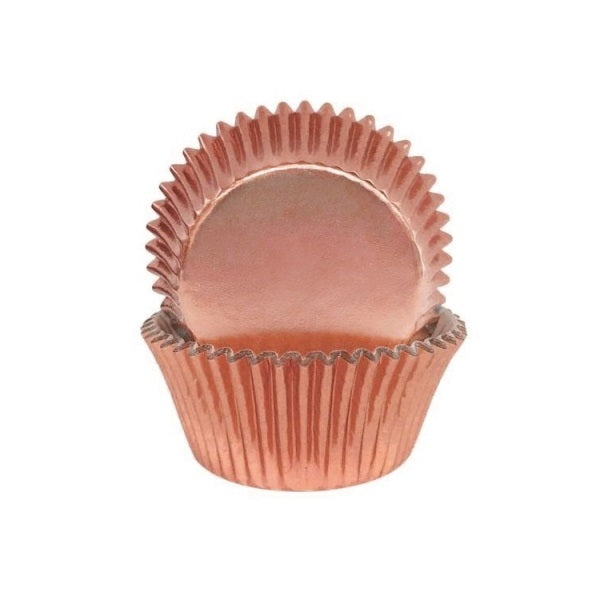 Rose Gold Foil Small Baking Cups - Cupcake Cases