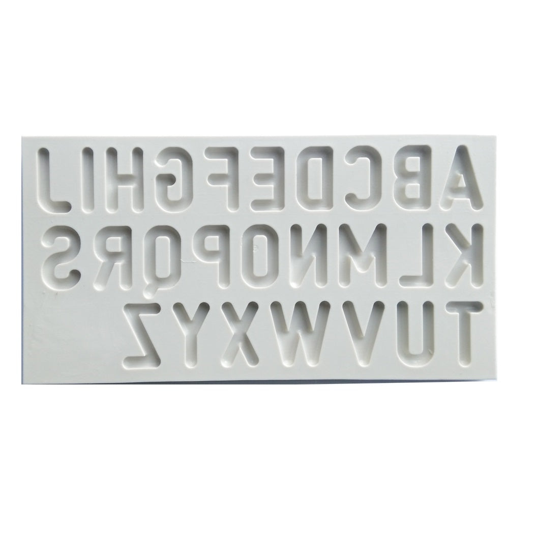 Round Font Silicone Mould - Letters