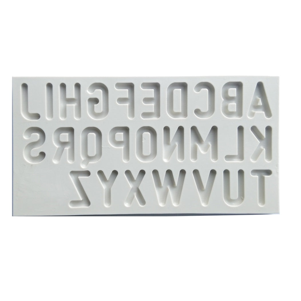 RoundFontSiliconeMould-UpperCase
