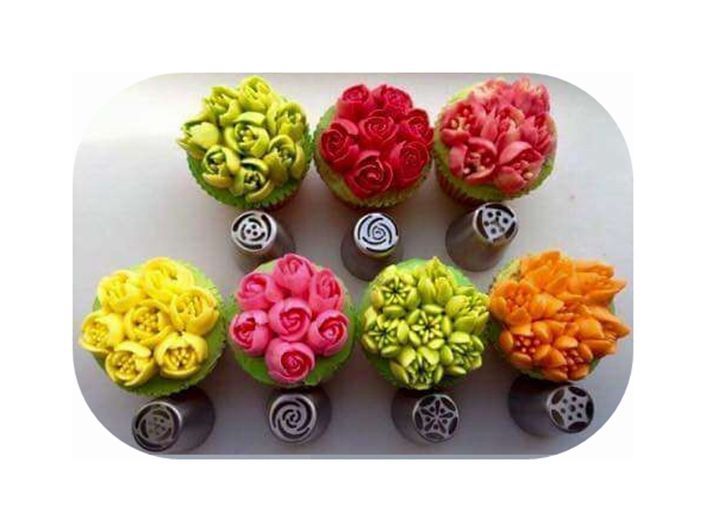 7pc Extra Large Flower Piping Tips
