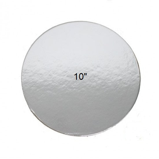 10" Round Cake Card 2mm - Silver