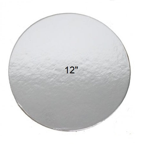 12" Round Cake Card 2mm - Silver