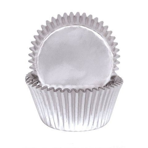 Silver Foil Baking Cups - Cupcake Cases