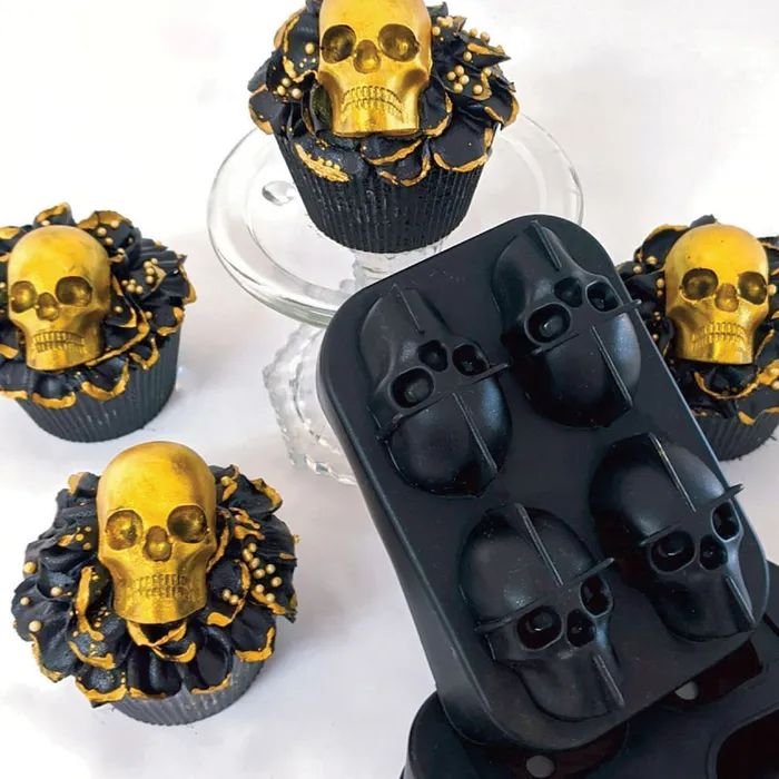 Skull 4 Cavity Silicone Mould