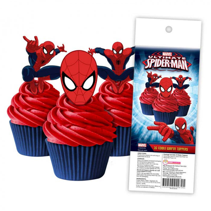Edible Wafer Cupcake Toppers - Spiderman