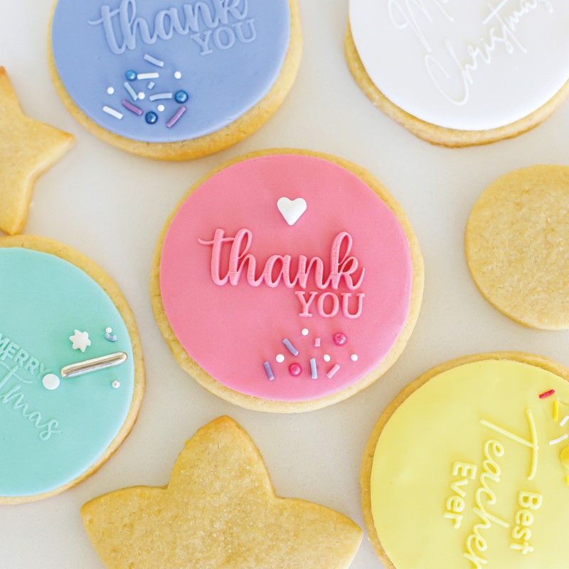 Sugar Crafty Cookie Embosser - Thank You