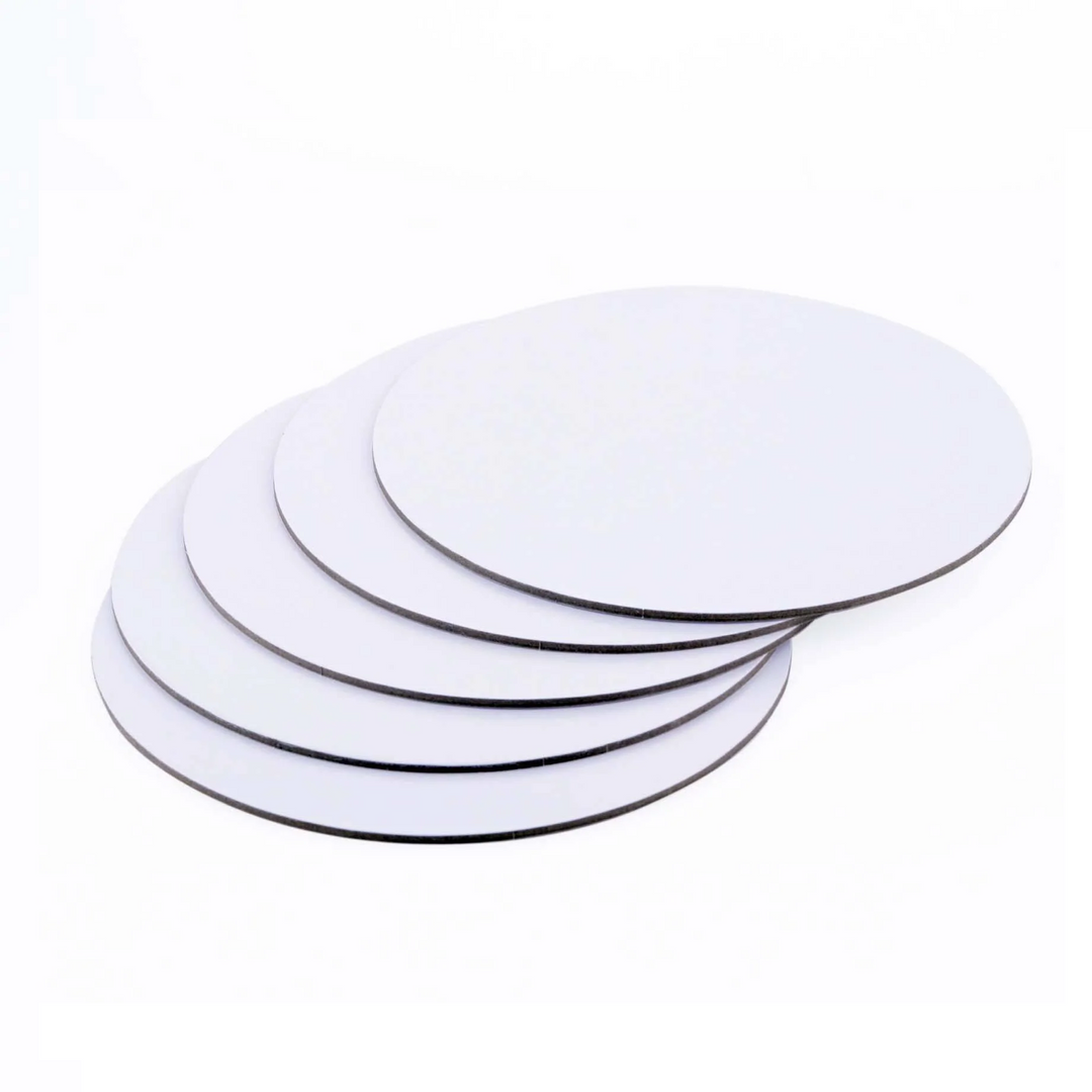 BULK 10" Round Cake Board - White - Pack of 5 (Patterned 6mm)