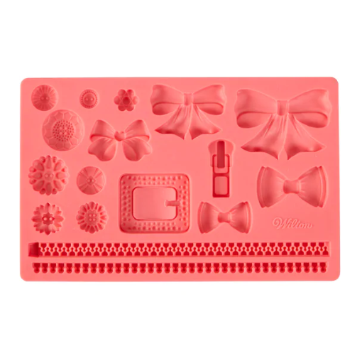 Wilton Buttons, Bows & Zips Silicone Mould